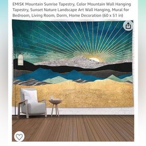 Mountain Sunrise Tapestry, 51x60 inches